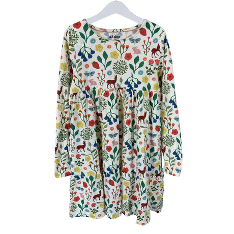 Unisex Mini Boden - Trikotaažist kleit, suurus 134 - 140 - Valge ()