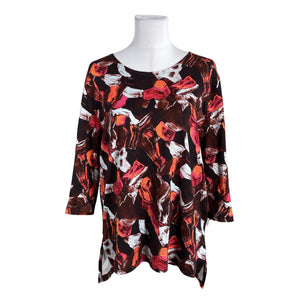 Unisex Aarrelabel - Trikotaažist pluus, suurus 40 - Veinipunane (1)