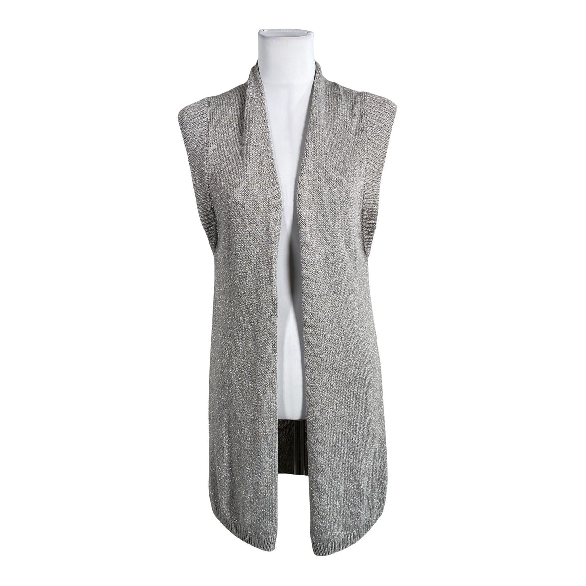 Unisex Massimo Dutti - Kootud vest, suurus 36 - Hõbe (1)