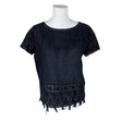 Unisex Maison Scotch - Lühikeste käistega pluus, suurus 40 - Must ()