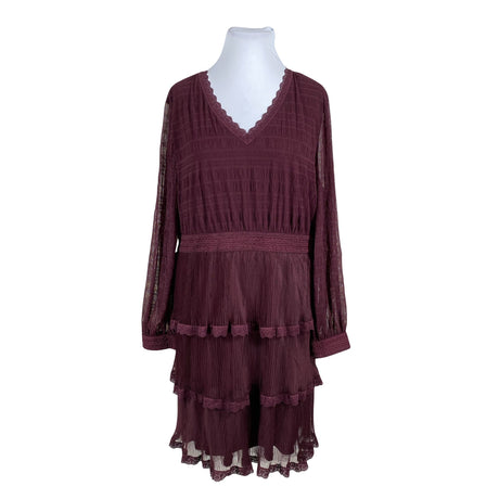 Unisex Happy Holly - Õhuke kleit, suurus 52 - Veinipunane ()