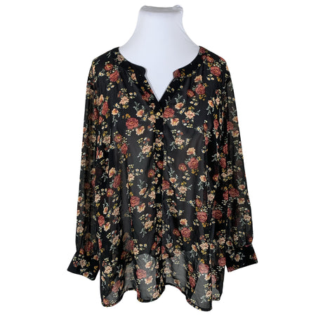 Unisex Zizzi - Lühikeste käistega pluus, suurus 52 - Must ()