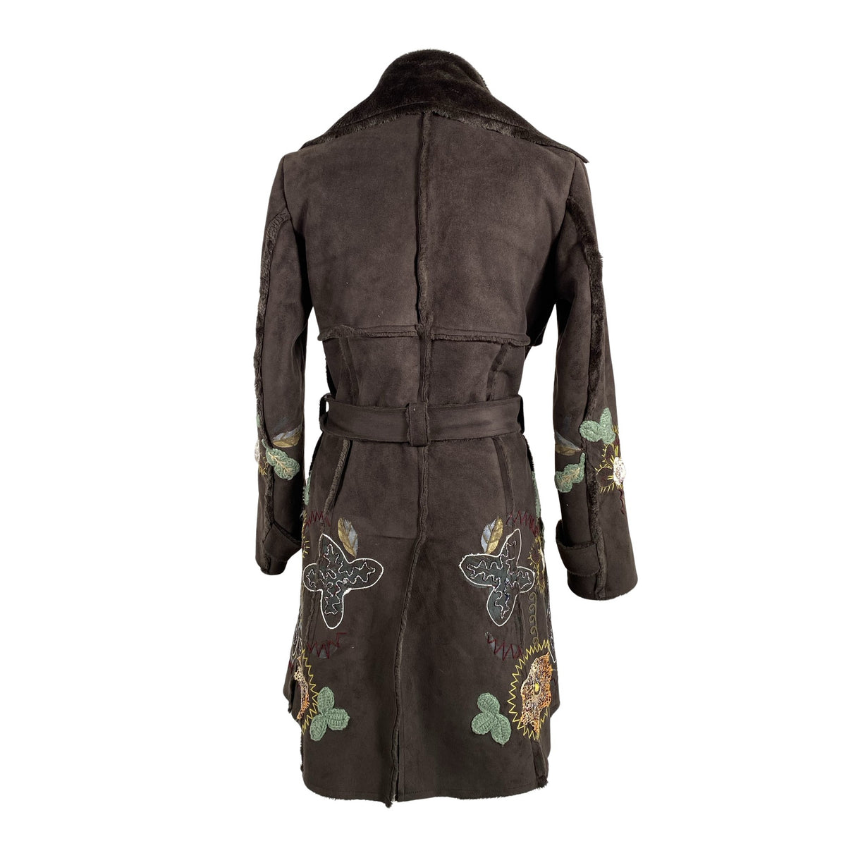Unisex Desigual - Kunstkarusnahast mantel, suurus 38 - Pruun (2)