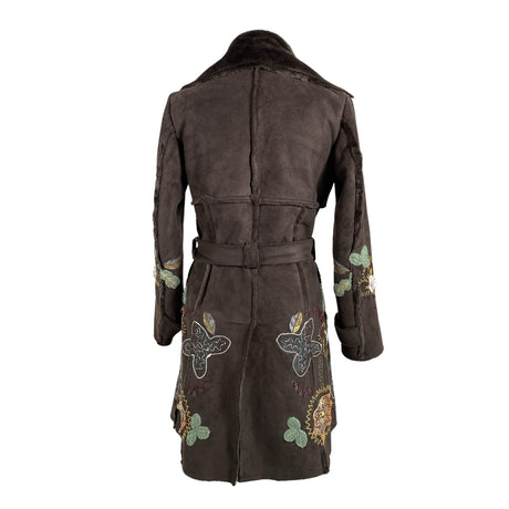 Unisex Desigual - Kunstkarusnahast mantel, suurus 38 - Pruun (2)