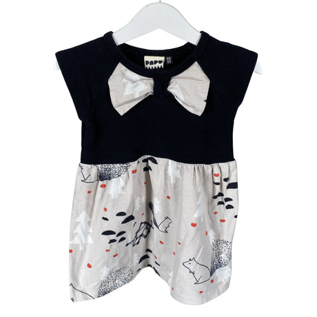 Unisex Papu - Trikotaažist kleit, suurus 92 - 98 - Must ()
