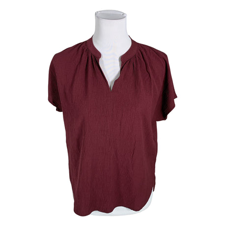 Unisex Opus - Lühikeste käistega pluus, suurus 36 - Veinipunane ()