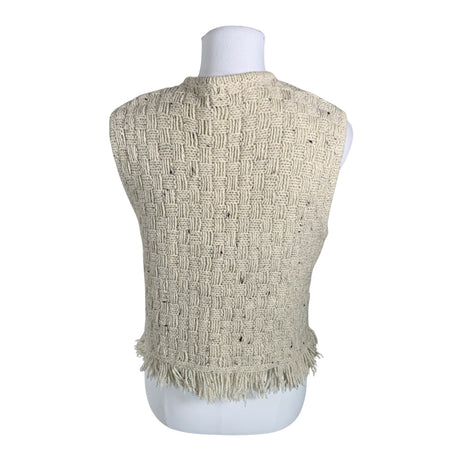 Unisex Benetton - Kootud vest, suurus 38 - Beige (2)