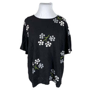 Unisex Nanso - Lühikeste käistega pluus, suurus 48 - Must (1)