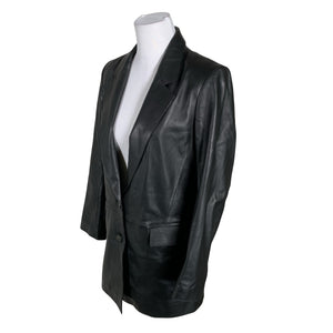 Unisex Massimo Dutti - Nahktagi, suurus 36 - Must (3)
