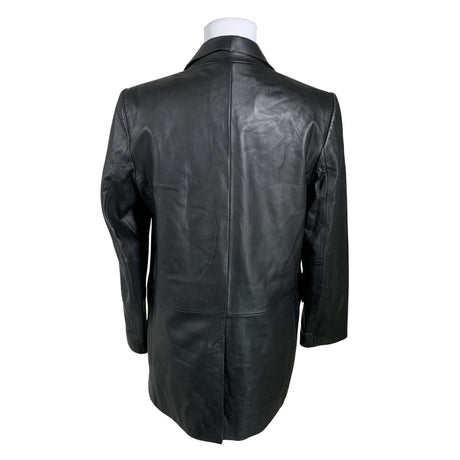 Unisex Massimo Dutti - Nahktagi, suurus 36 - Must (2)