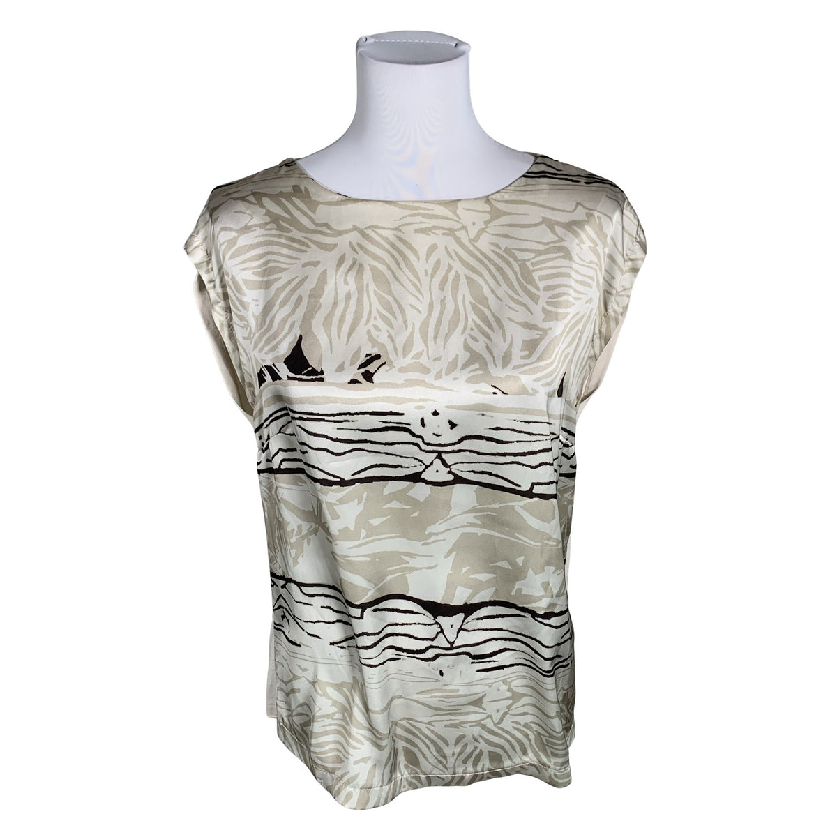 Unisex Your Face - Lühikeste käistega pluus, suurus 36 - Beige (1)