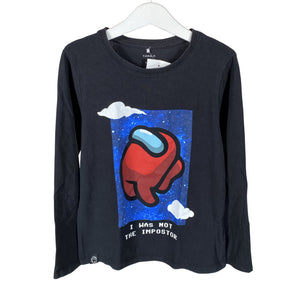 Unisex Name It - Trikotaažist pluus, suurus 122 - 128 - Must (1)