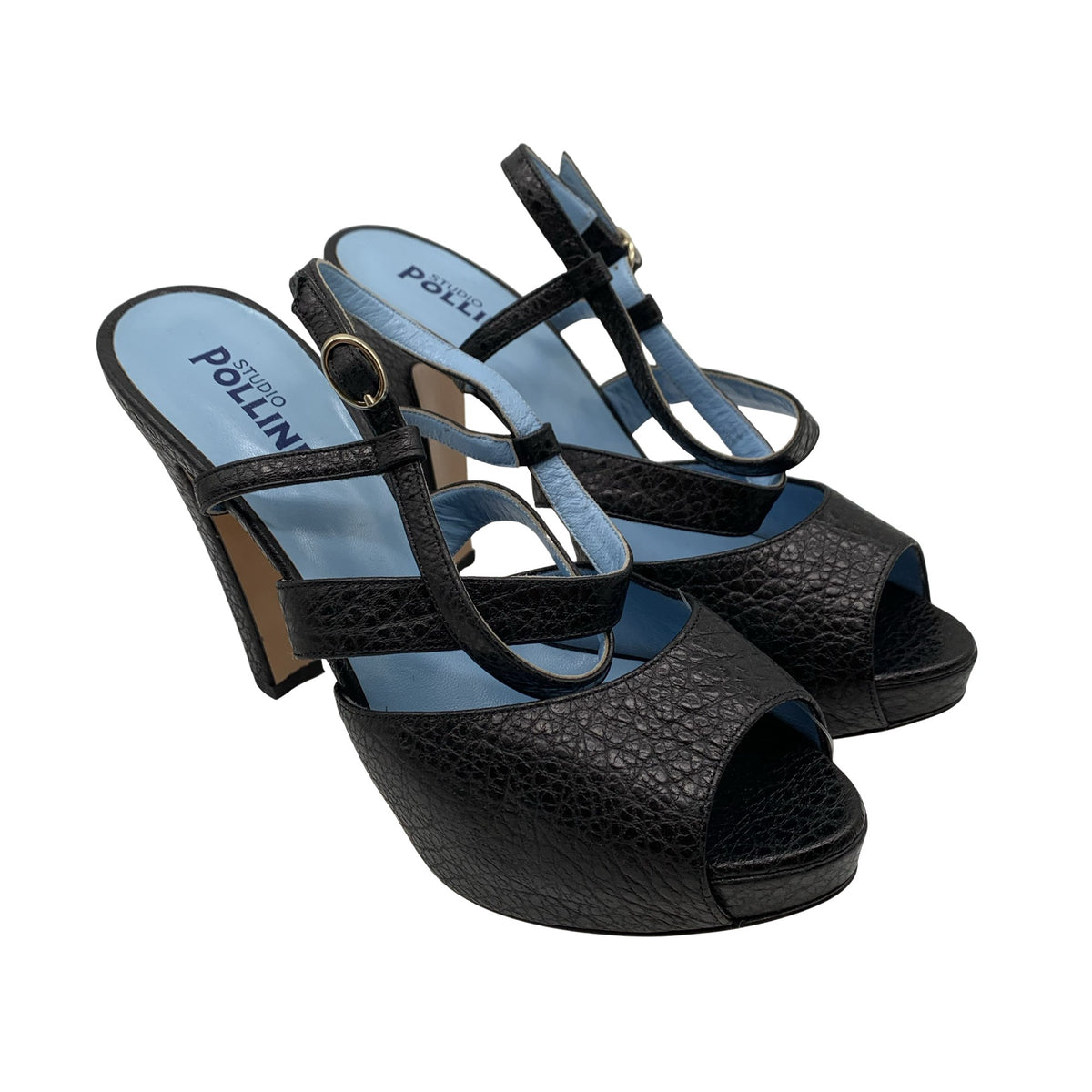 Unisex Studio Pollini - Kontsaga rihmikud, suurus 38 - Must (3)