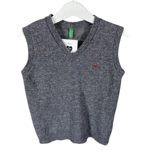 Unisex Benetton - Kootud vest, suurus 104 - 110 - Hall (1)