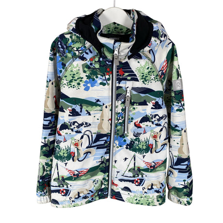 Unisex Reima - Softshell jope, suurus 128 - 134 - Valge ()