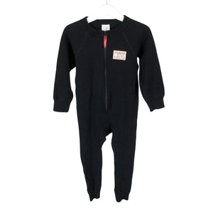 Unisex Ruskovilla - Villane kombinesoon, suurus 98 - 104 - Must (1)
