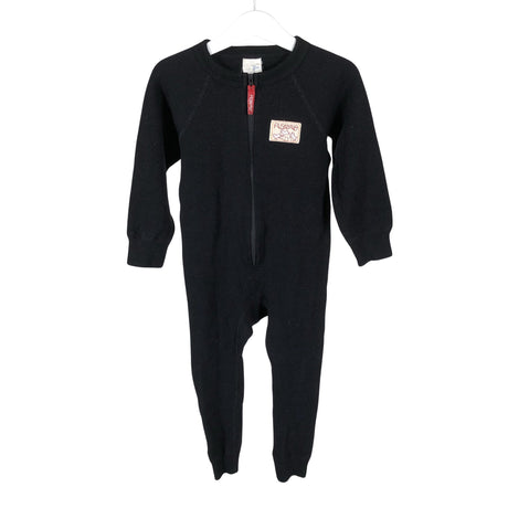 Unisex Ruskovilla - Villane kombinesoon, suurus 98 - 104 - Must ()