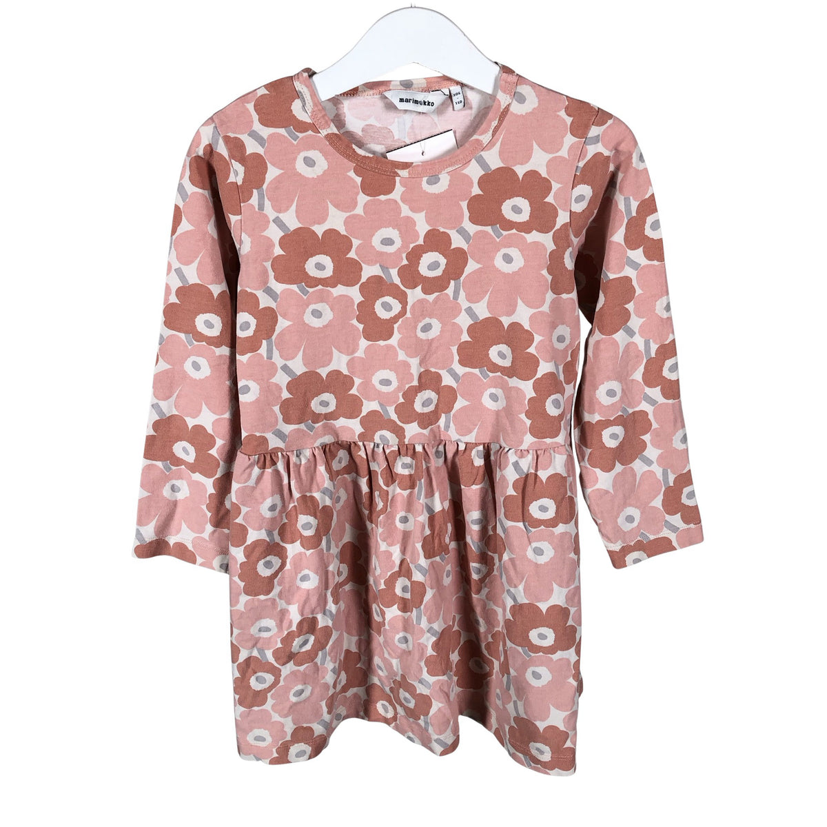 Unisex Marimekko - Trikotaažist kleit, suurus 104 - 110 - Heleroosa (1)