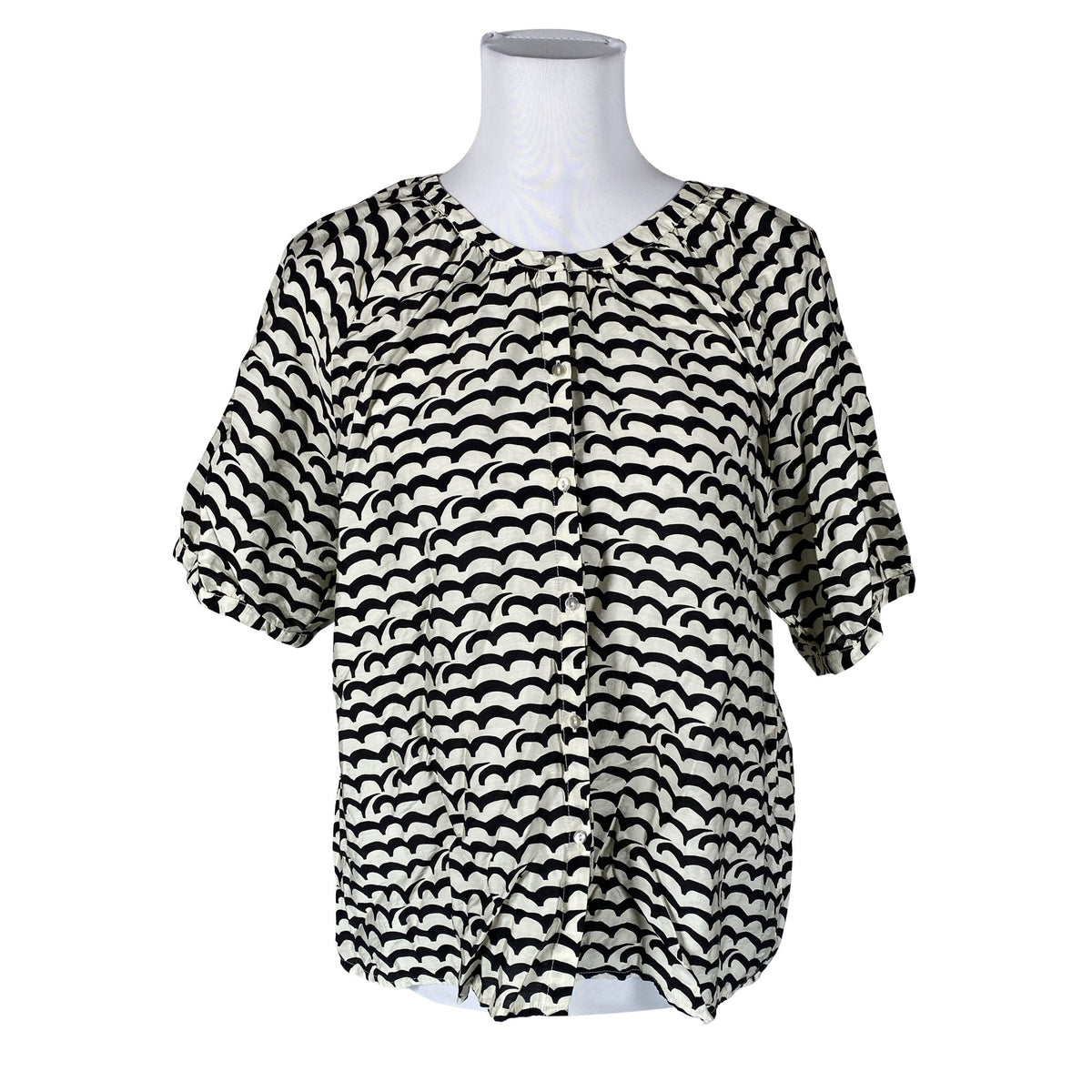 Unisex Noom - Lühikeste käistega pluus, suurus 42 - Must (1)