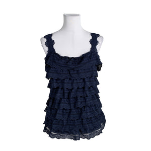 Unisex Rosemunde - Trikotaažist topp, suurus 38 - Sinine (1)