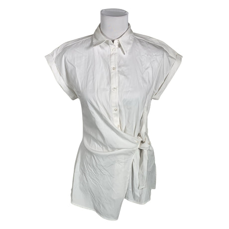 Unisex Milano Italy - Lühikeste käistega pluus, suurus 38 - Valge ()