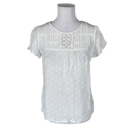 Unisex Monsoon - Lühikeste käistega pluus, suurus 40 - Valge ()