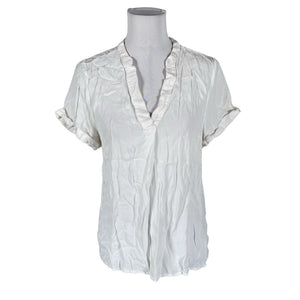 Unisex Saint Tropez - Lühikeste käistega pluus, suurus 36 - Valge (1)