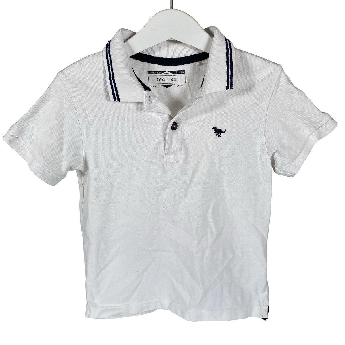 Unisex Next - Polosärk, suurus 104 - 110 - Valge (1)