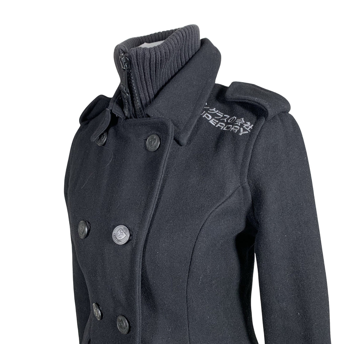 Unisex Superdry - Villane mantel, suurus 36 - Must (2)