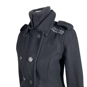 Unisex Superdry - Villane mantel, suurus 36 - Must (2)