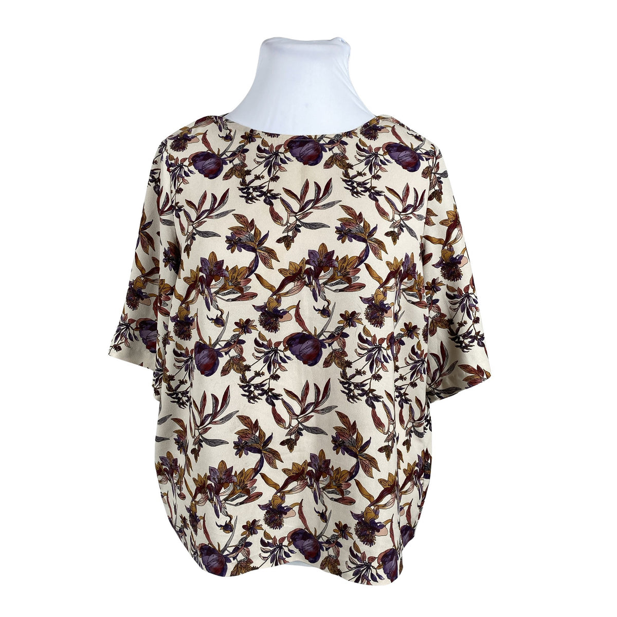 Unisex Y.A.S - Lühikeste käistega pluus, suurus 42 - Beige (1)