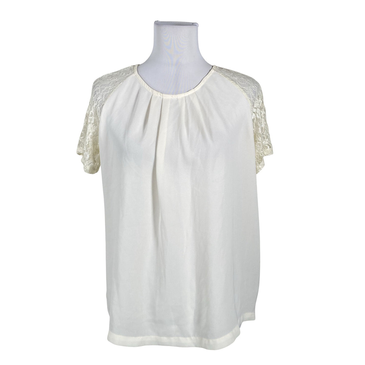 Unisex Saint Tropez - Lühikeste käistega pluus, suurus 36 - Looduslik valge (1)