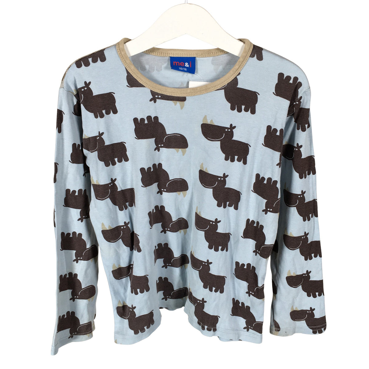 Unisex me&i - Trikotaažist pluus, suurus 110 - 116 - Helesinine (1)