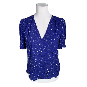 Unisex Holly & Whyte by Lindex - Lühikeste käistega pluus, suurus 38 - Sinine (1)