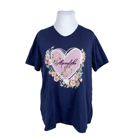 Unisex Ulla Popken - T-särk, suurus 46 - Sinine ()