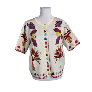 Unisex Milano Italy - Kardigan, suurus 40 - Looduslik valge (1)