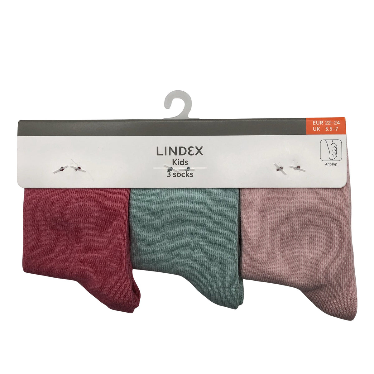 Unisex Lindex - Sokid, suurus 21 - Heleroosa (1)