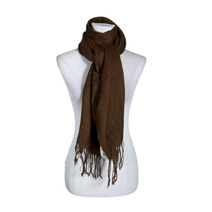 Unisex Pashmina - Õhuke sall, suurus Maxi - Pruun (1)