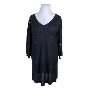 Unisex Marina Rinaldi - Kootud tuunika, suurus 50 - Must (1)