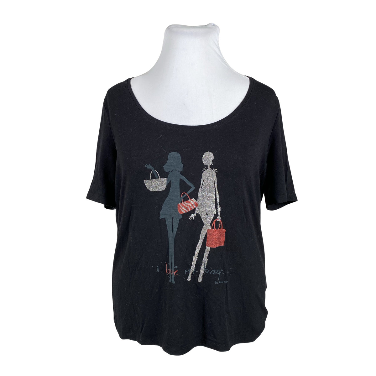 Unisex Anna Aura - T-särk, suurus 46 - Must (1)