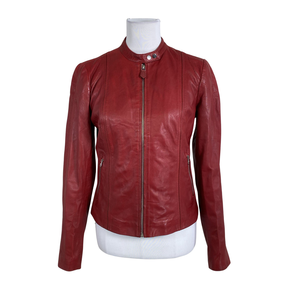 Unisex Massimo Dutti - Nahktagi, suurus 38 - Punane (1)