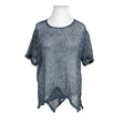 Unisex Florence - Lühikeste käistega pluus, suurus 44 - Sinine ()