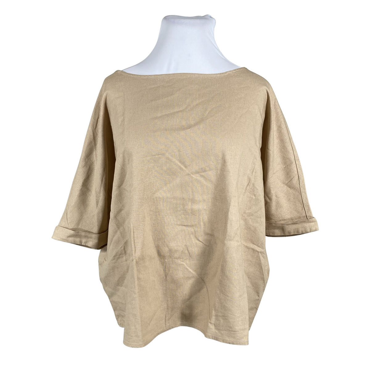 Unisex London Fog - Lühikeste käistega pluus, suurus 46 - Beige (1)