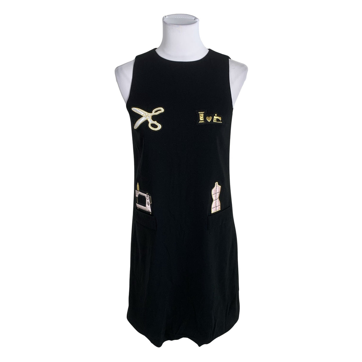 Unisex Moschino Cheap and Chic - Mitteveniv kleit, suurus 36 - Must (1)