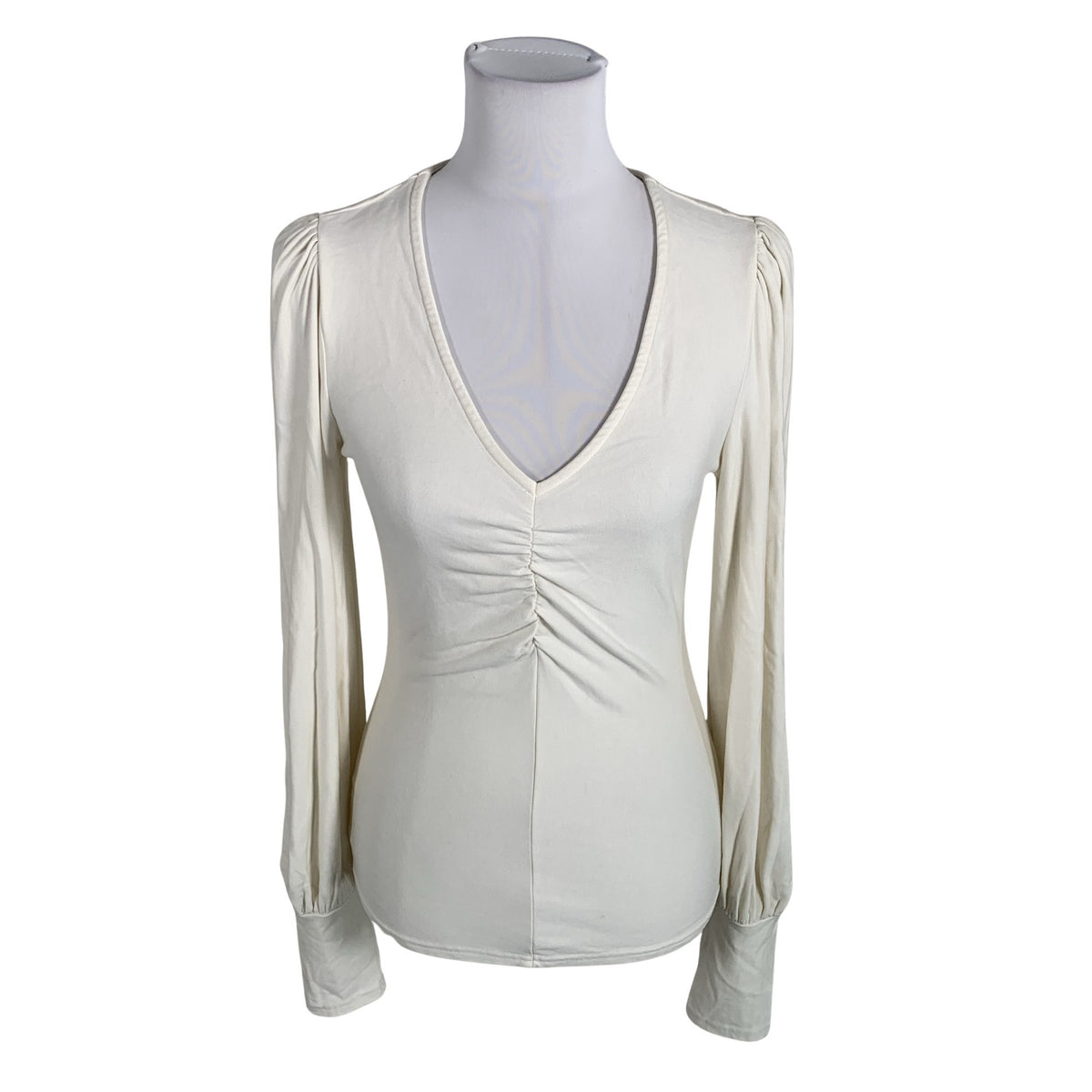 Unisex Gestuz - Trikotaažist pluus, suurus 36 - Looduslik valge (1)