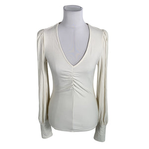 Unisex Gestuz - Trikotaažist pluus, suurus 36 - Looduslik valge (1)