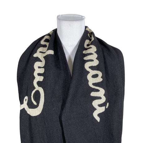 Unisex Emporio Armani - Õhuke sall, suurus Maxi - Must (2)