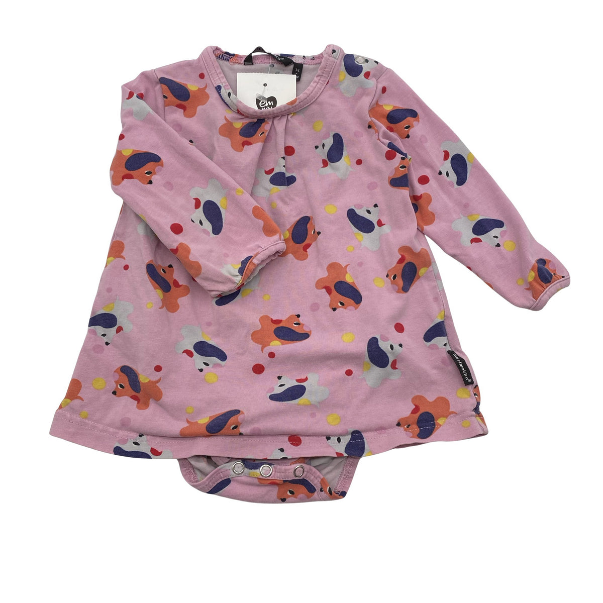 Unisex Marimekko - Trikotaažist kleit, suurus 68 - 74 - Heleroosa (1)