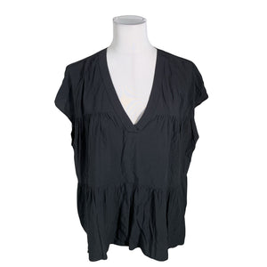 Unisex Nevereven - Lühikeste käistega pluus, suurus 40 - Must (1)
