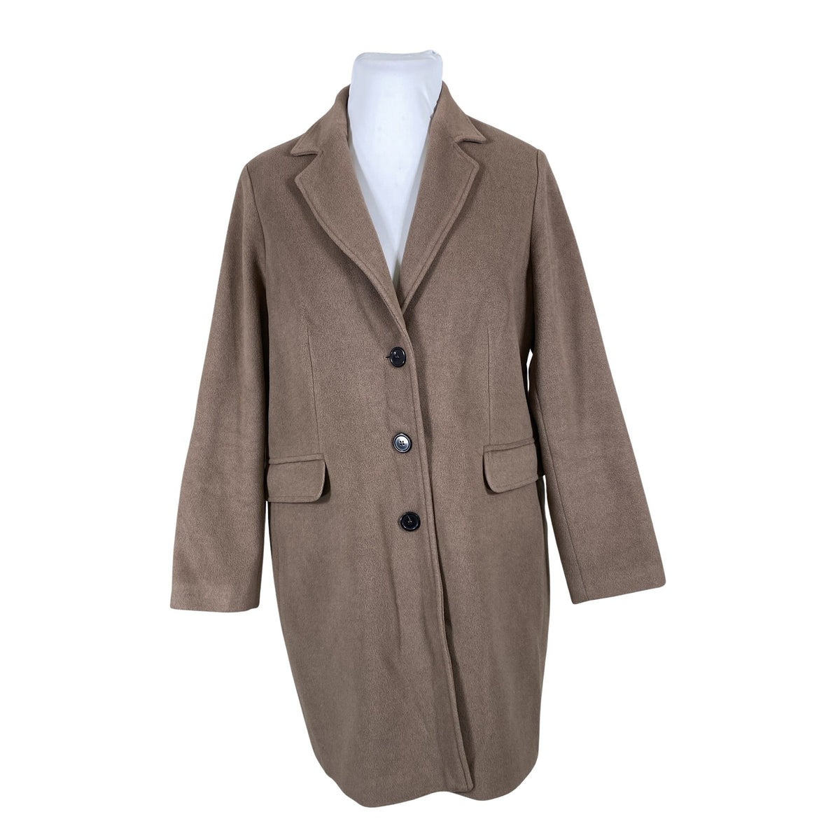 Unisex Fiorella Rubino - Villane mantel, suurus 44 - Pruun (1)